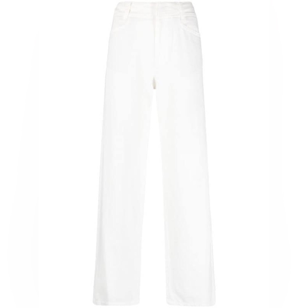 Vince White High Waist Straight Leg Pants Sz 4 Linen Blend - Picture 6 of 13